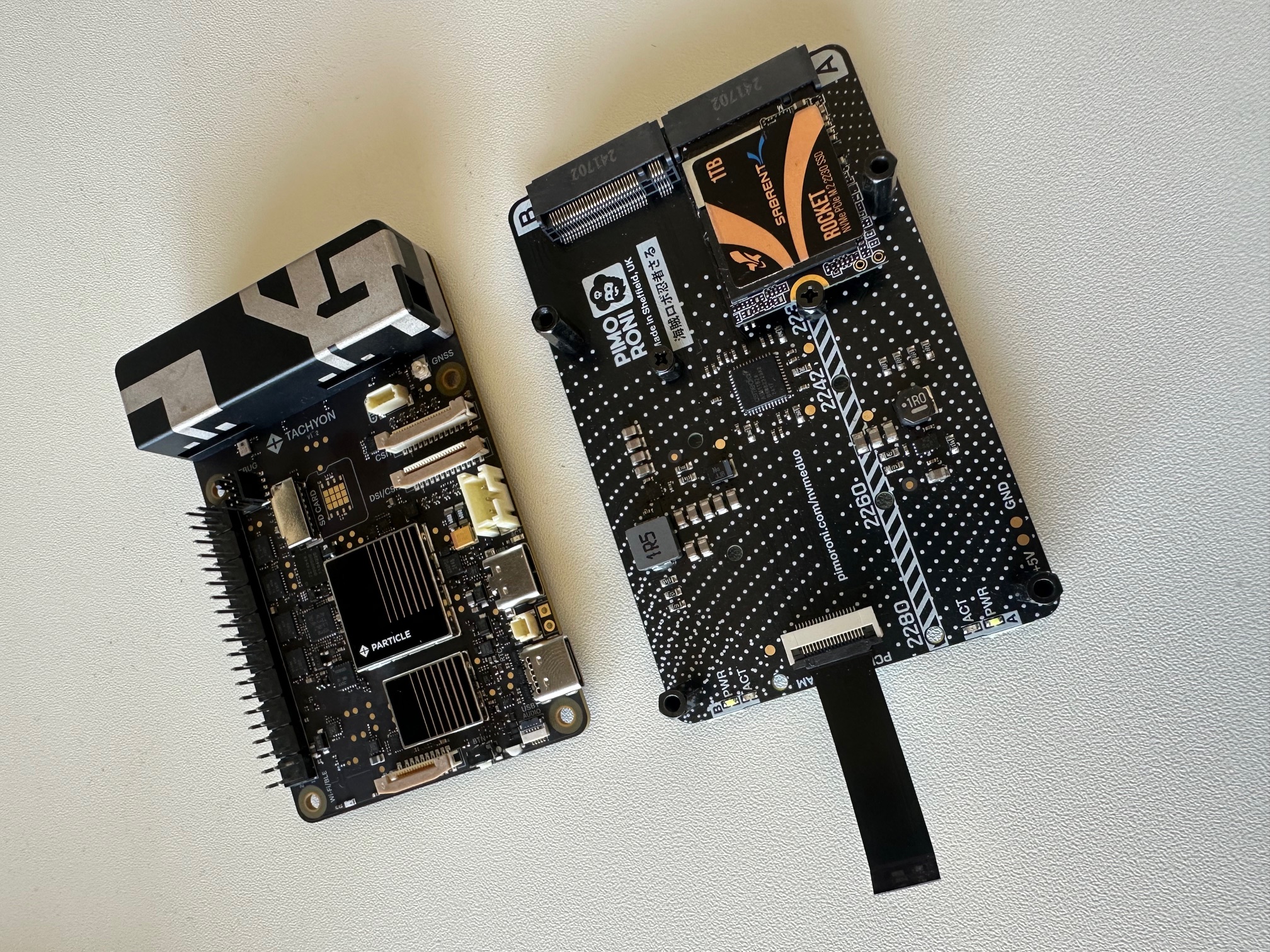 Tachyon and Pimoroni NVMe base